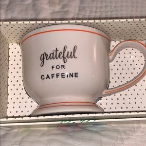 “Grateful for caffeine” cup brand new w/ gift box